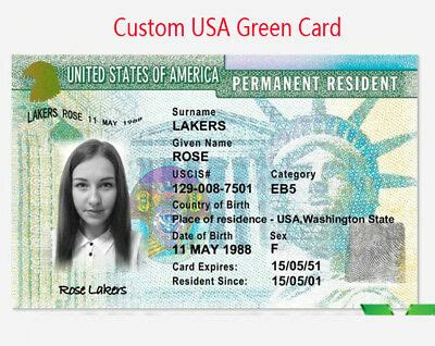 But if you want to get it easily Custom Gift Card USA Green Card Entertainment Props American ID Card | eBay