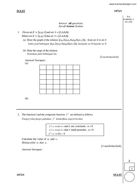 Kertas 1 Pep. Set 7 SPM 2016_soalan | Quadratic Equation ...