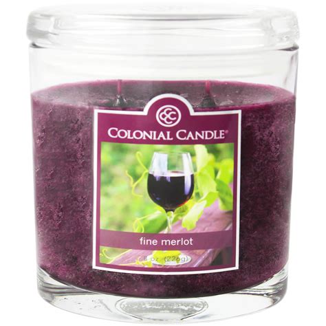 Colonial Candle Fine Merlot Oval Jar Candle Candles And Home Fragrance Household Shop The