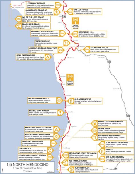 Camping Northern California Coast Map Printable Maps