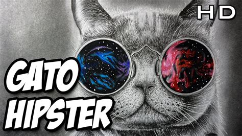 Dibujo De Un Gato Hipster Realista A Lápiz Versión Rápida Youtube