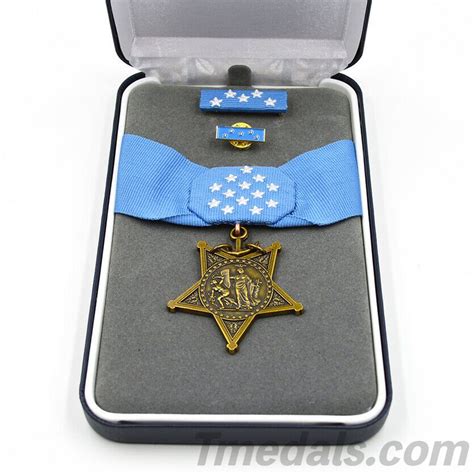 Cased Us Usa Medal Of Honor Navy Moh Ribbon Bar Replica Reproduction