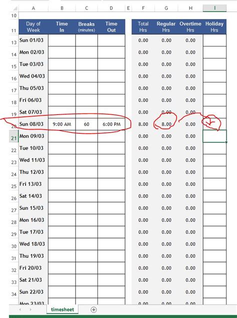 Worksheet Function Timesheet Calculation For Employees On Public