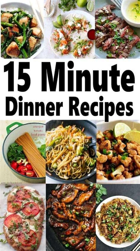 Quick Dinner Recipes ~ 15 Minute Meals For Busy Days