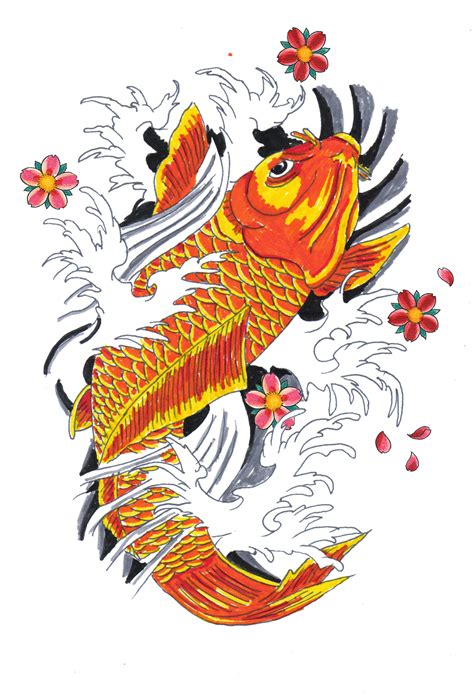 Koi Fish Tattoo Drawings Animal Tattoo Designs