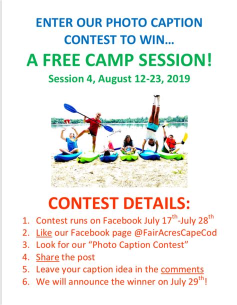 Enter Our Photo Caption Contest To Win A Free Camp Session Fair