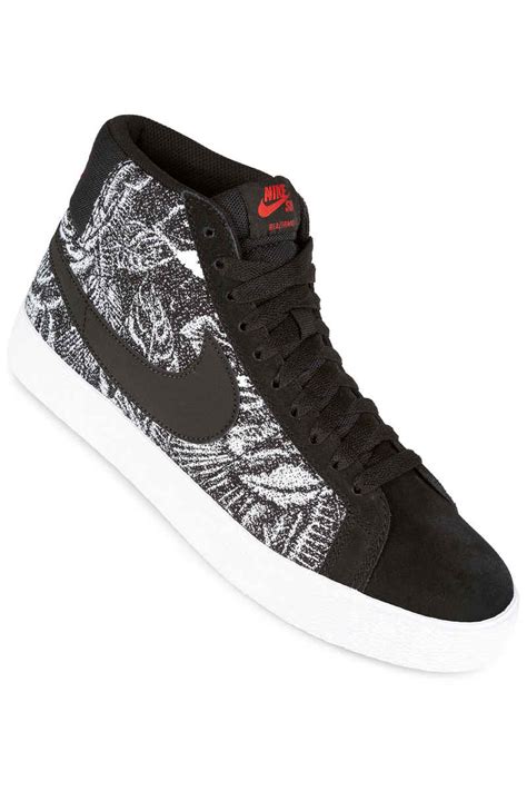 Nike Sb Zoom Blazer Mid Shoes Black Black White Buy At Skatedeluxe
