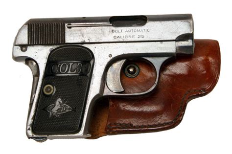 Colt 1908 Pocket Hammerless Cal 25acp Sn39812 Single Action Semi