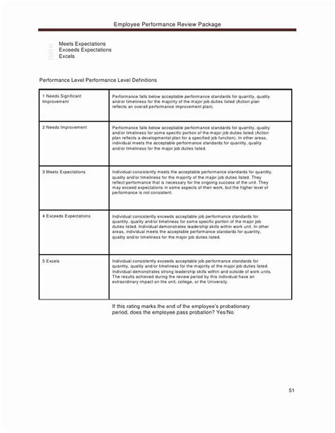 Employee Expectations Template Beautiful Employee Performance Review