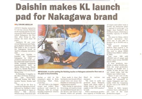 Thousands of companies like you use panjiva to research suppliers and competitors. Nakagawa Rubber Industries Sdn Bhd