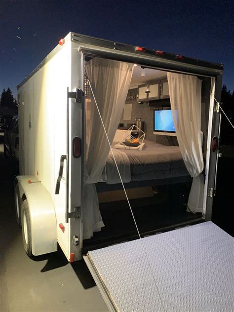 6x12 Fully Off Grid Solar Stealth Cargo Conversion Camper For Sale