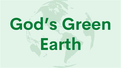 god s green earth cornerstone church