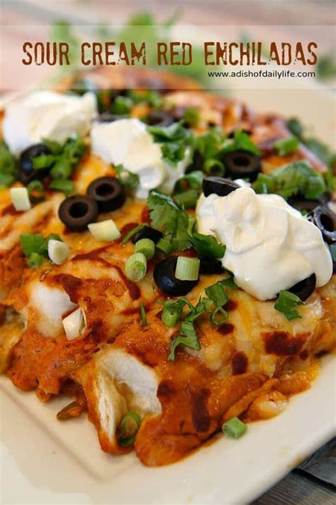 Cover with a thick layer of cheese. Sour Cream Red Enchiladas - The Best Blog Recipes