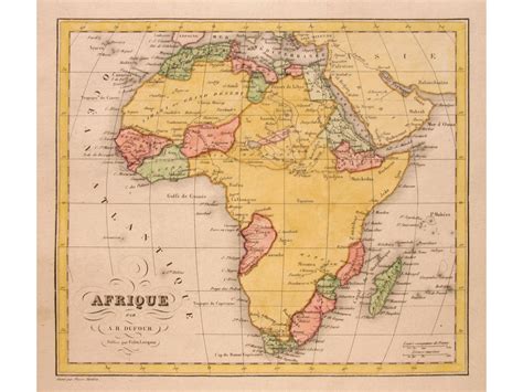 Africa Old Map Suring The 18th Century Dufour 1830 Mapandmaps
