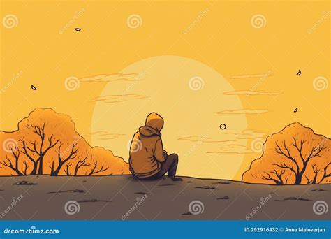 Illustration Of A Lonely Lost Person Surreal Art Alone Loneliness And