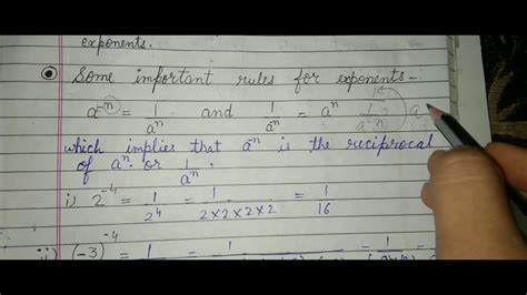 EXPONENTS CLASS 8 MATHS - YouTube