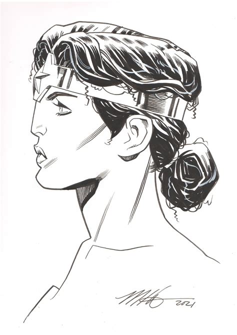 Wonder Woman By Mike Hawthorne In Evan Bs Commissions Comic Art