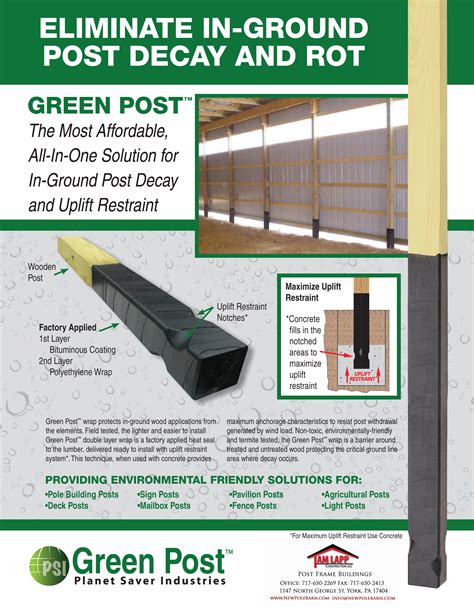 Pole Barn Post Decay Protection Post Protector Tam Lapp