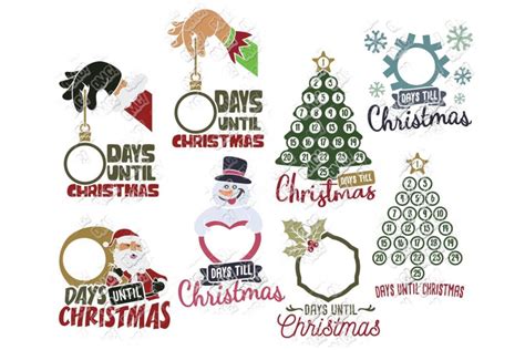 Christmas Countdown Svg Bundle Ohmycuttables