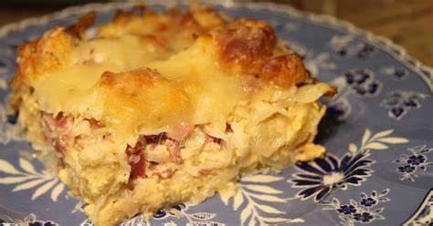 Spread the mustard on both sides of the toasted rye bread. Baked Reuben Casserole from Deep South Dish website. A casserole of cubed rye bread, shredded ...