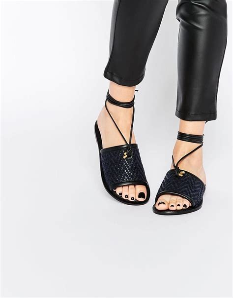 Asos Fetch Leather Tie Leg Sandals At Women Shoes Shoes