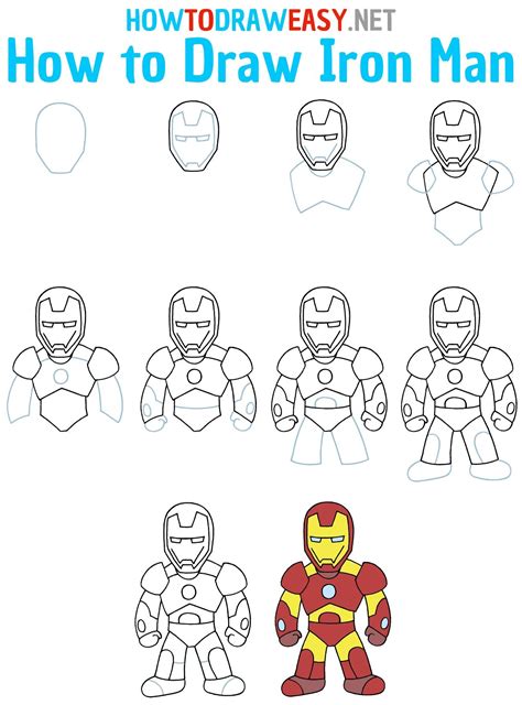 How To Draw Iron Man Step By Step Iron Man Drawing Iron Man Art