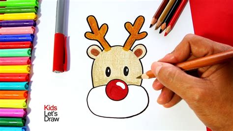 Solo tendrás que descargar o imprimir estos dibujos navideños y colorearlos, ¡os encantarán! Cómo dibujar al RENO de Navidad (paso a paso) fácil, How ...