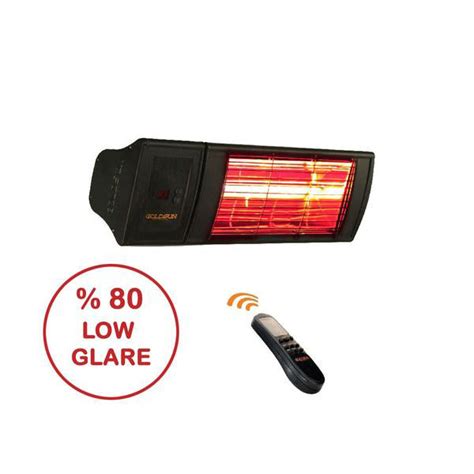 Goldsun Supra Plus Black 2000w Remote Control Low Glare Electric Heater Hecoso Heating And