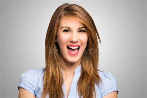 Portrait Of An Happy Woman Laughing Stock Photo Image Of Business