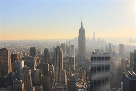 Bildet Horisont Morgen By Skyskraper New York New York City