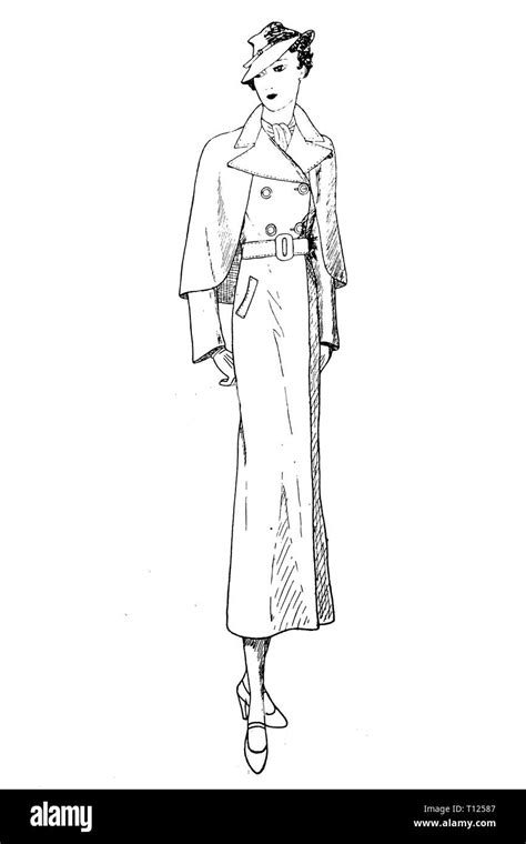 Representation Of Womens Fashion In The 1920s Vintage Illustration