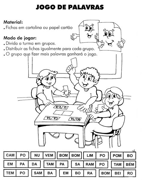 Atividade Para Alfabetizar Jogo Das Palavras Escola Educação