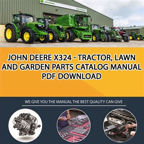 John Deere X324 Tractor Lawn And Garden Parts Catalog Manual Pdf