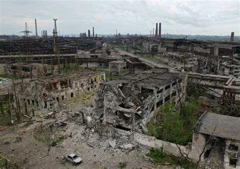 Ukraine Mariupol Steel Works Left In Ruins After Weeks Of Shelling