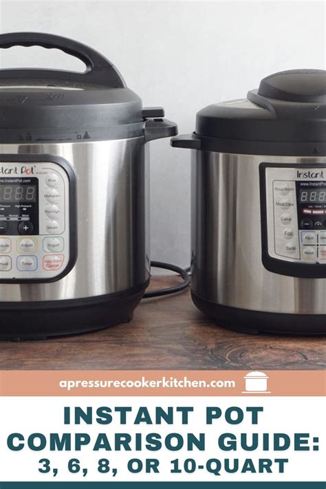 Instant Pot Size Comparison 3 6 8 Or 10 Quarts A Pressure Cooker
