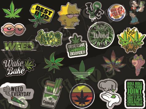 420 Weed Buds Stoned Sticker Bundle Sticka Steves