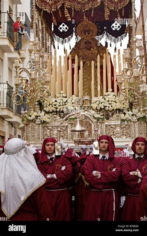 Holly Week Easter Processions Malaga Sun Coast Andalusia Spain Stock