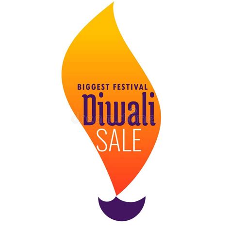 Creative Diwali Sale Banner Made From Diya Design Stock Vector