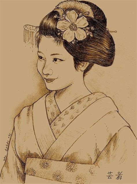 Geisha By Sch1itzie Japanese Drawings Japanese Artwork Drawing Artwork Art Drawings Art