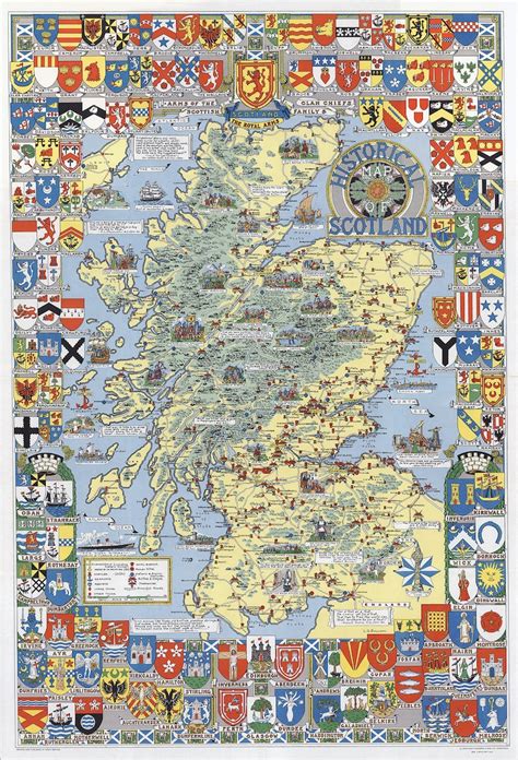 Old Map Of Scotland Historical Scotland Map Art Print Etsy