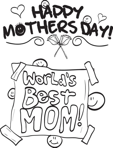 Best Mom Ever Coloring Page Printables