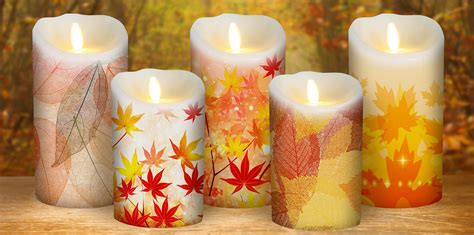 Autumn And Fall Luminara Flameless Candle Decorations