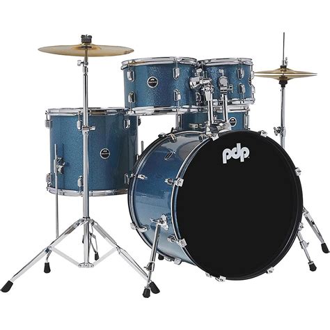 Pdp By Dw Encore Complete 5 Piece Drum Set With Chrome Hardware And