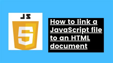Linking Javascript File In Html Document Youtube