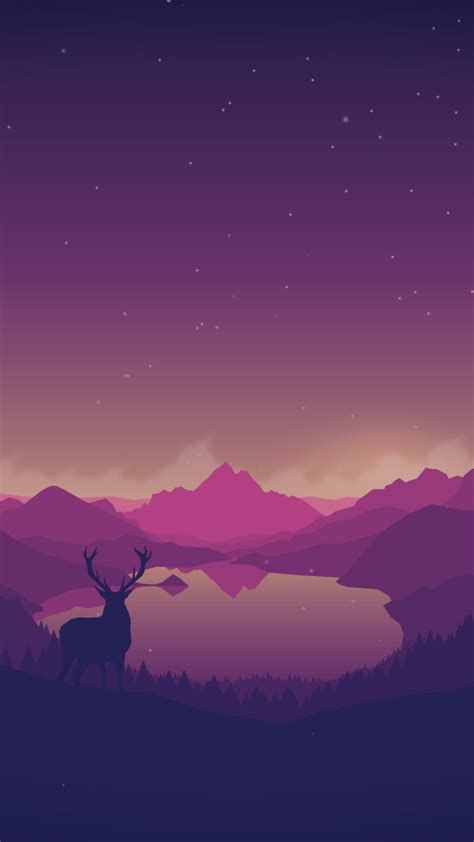2160x3840 Artistic Forest Mountains Lake And Deer Sony Xperia Xxzz5