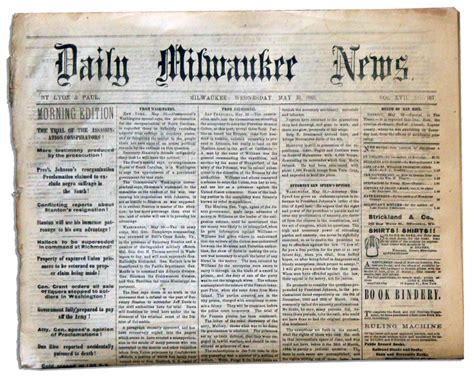 Lot Detail 1865 Lincoln Assassination Trial Newspaper Firsthand