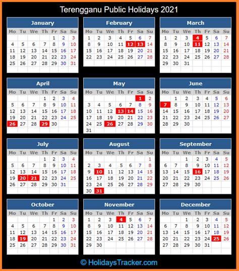 National public holiday malaysia 2021. Terengganu (Malaysia) Public Holidays 2021 - Holidays Tracker