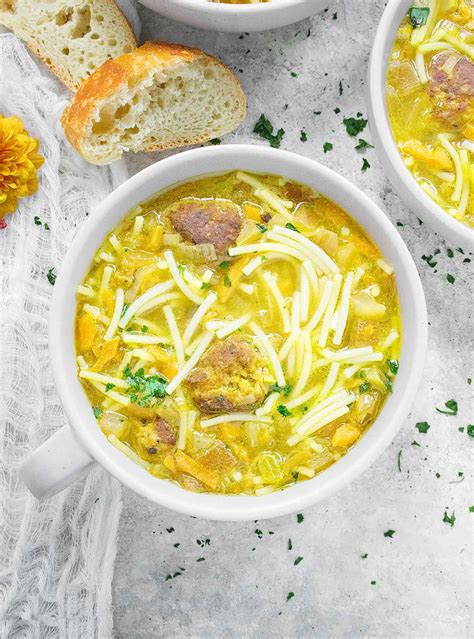 Using a wooden spoon or clean hands, stir until well combined. Chicken Meatball Noodle Soup | Recipe | Yummy noodles ...