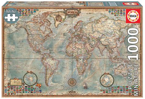 1000 Political Map Of The World Miniature Educa Borras