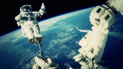 Astronaut Working In Space Stock Footage Video 6212522 Shutterstock